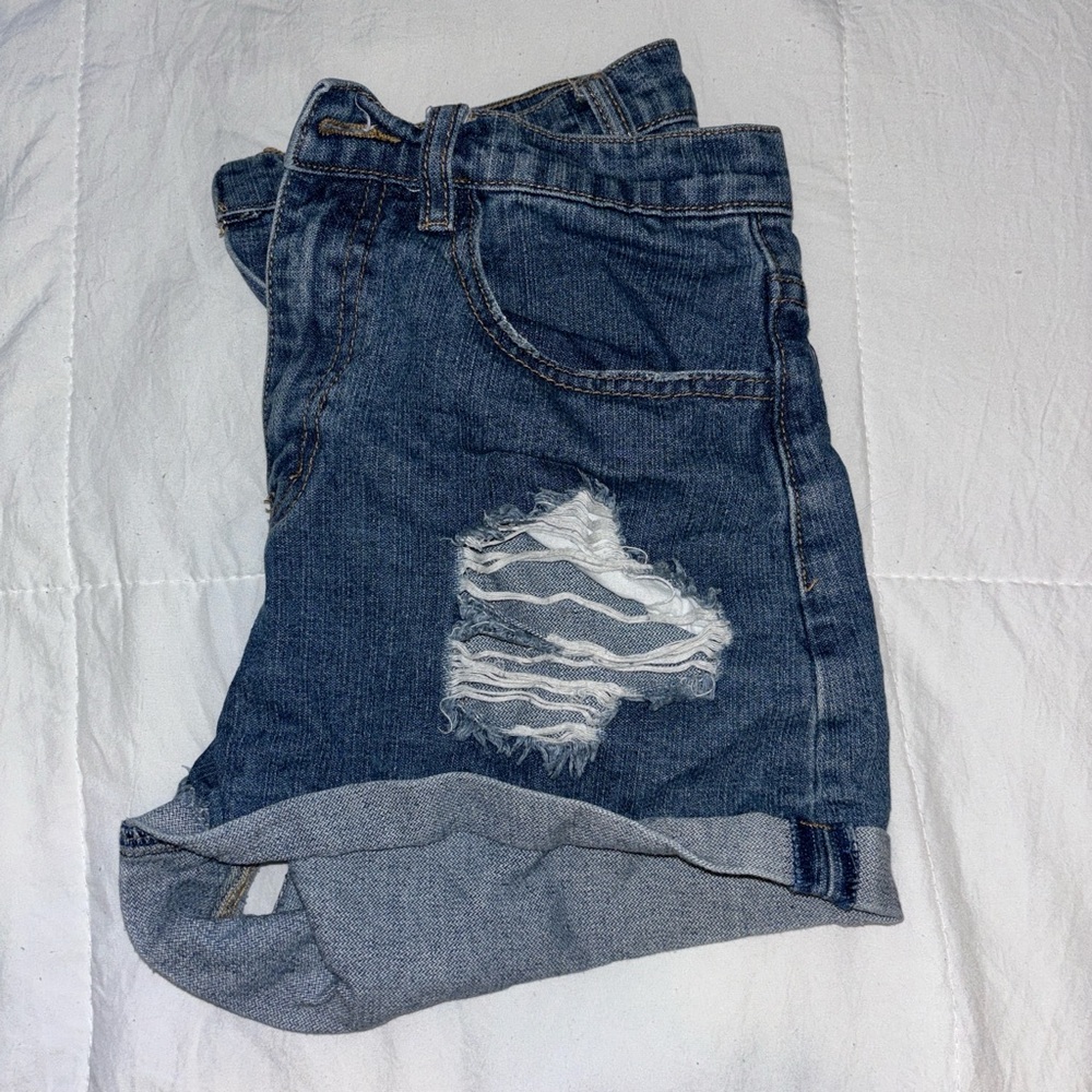 Forever 21 Navy Denim Shorts